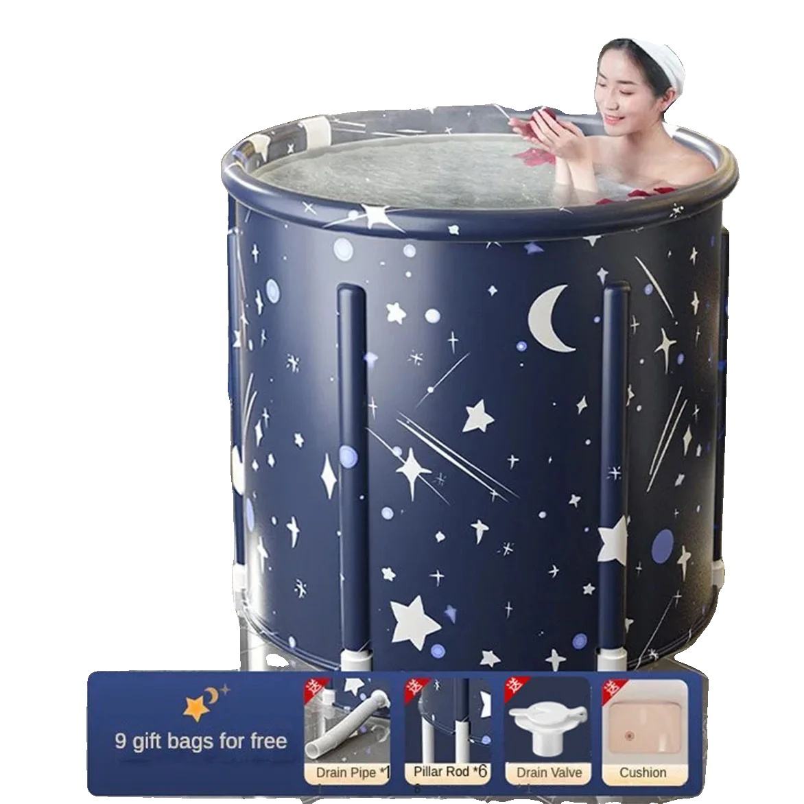 Faltbare Badewanne, Tragbares Design, Isolierte Eigenschaften, A Ohne Deckel