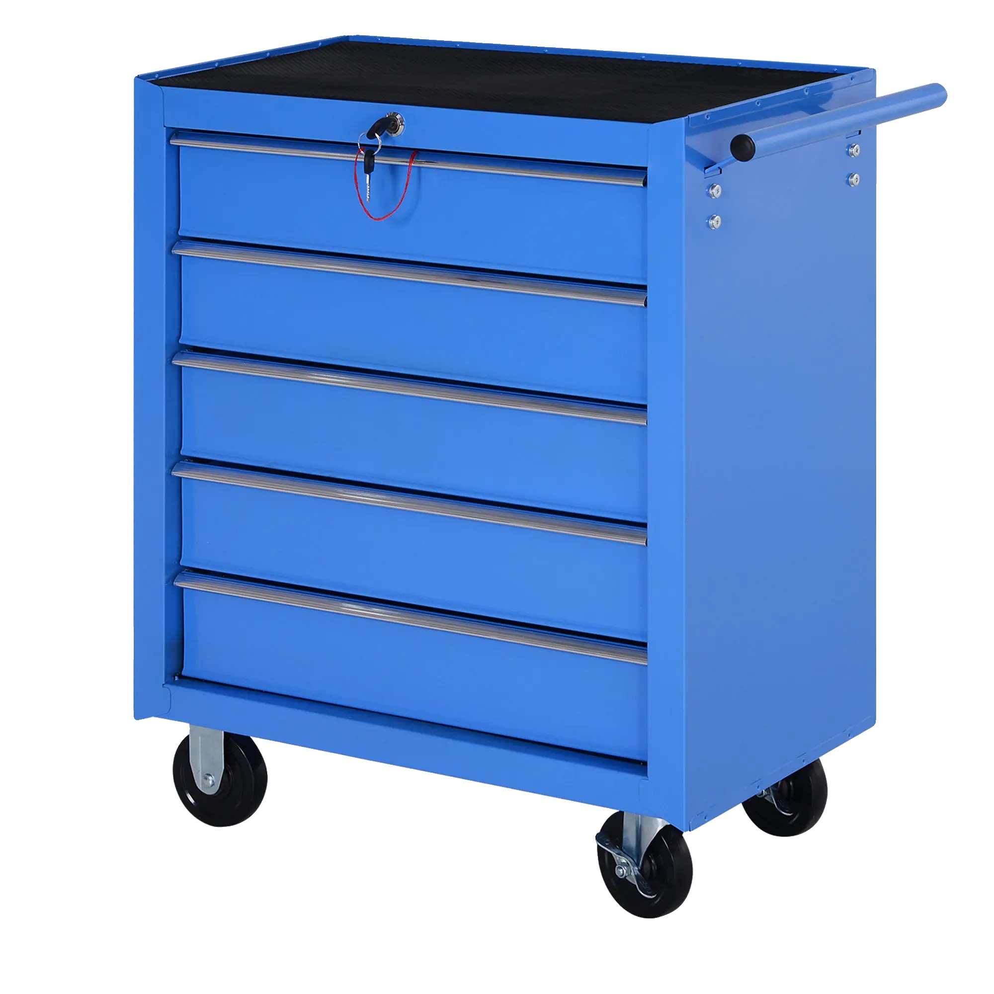 Werkstattwagen, Mobiles Design, 5 Schubladen Zur Werkzeugorganisation, Blau