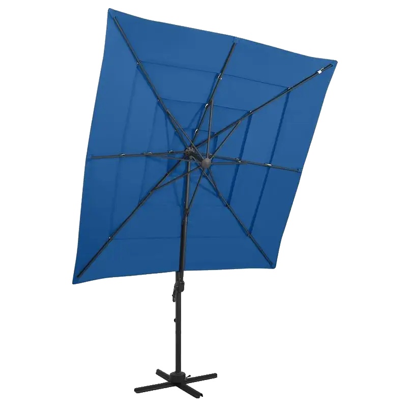 Sonnenschirm, Aluminiumstange, Uv-beständig, 250 X 250 X 246 Cm-f