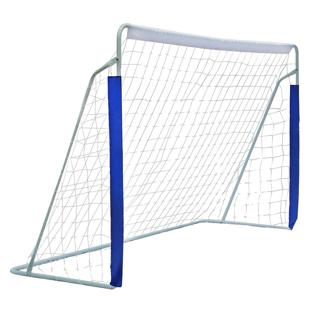 Fußballtor, Robuster Stahlrahmen, Wetterfeste Netze, Blau