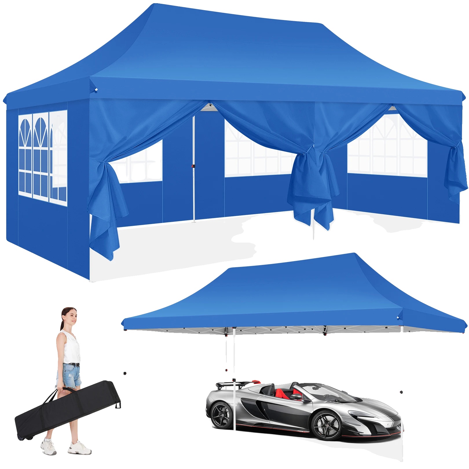 Pavillon, Wasserdichtes Gewebe, Uv-schutz, Blau