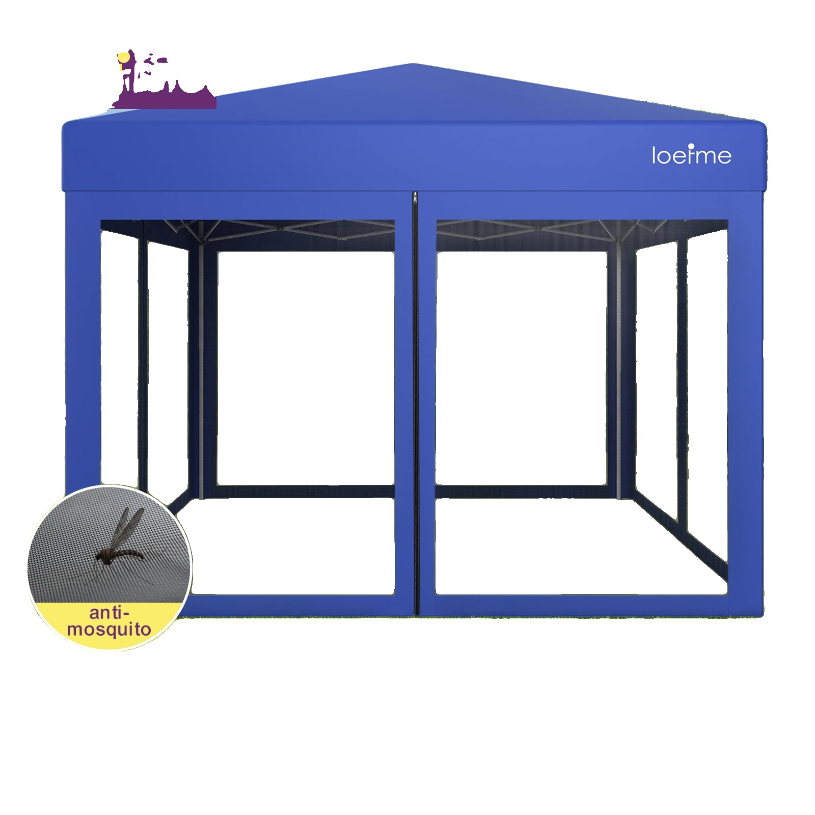Pop-up Pavillon, Wasserdichtes Design, Insektensichere Netzwände, 3x3m