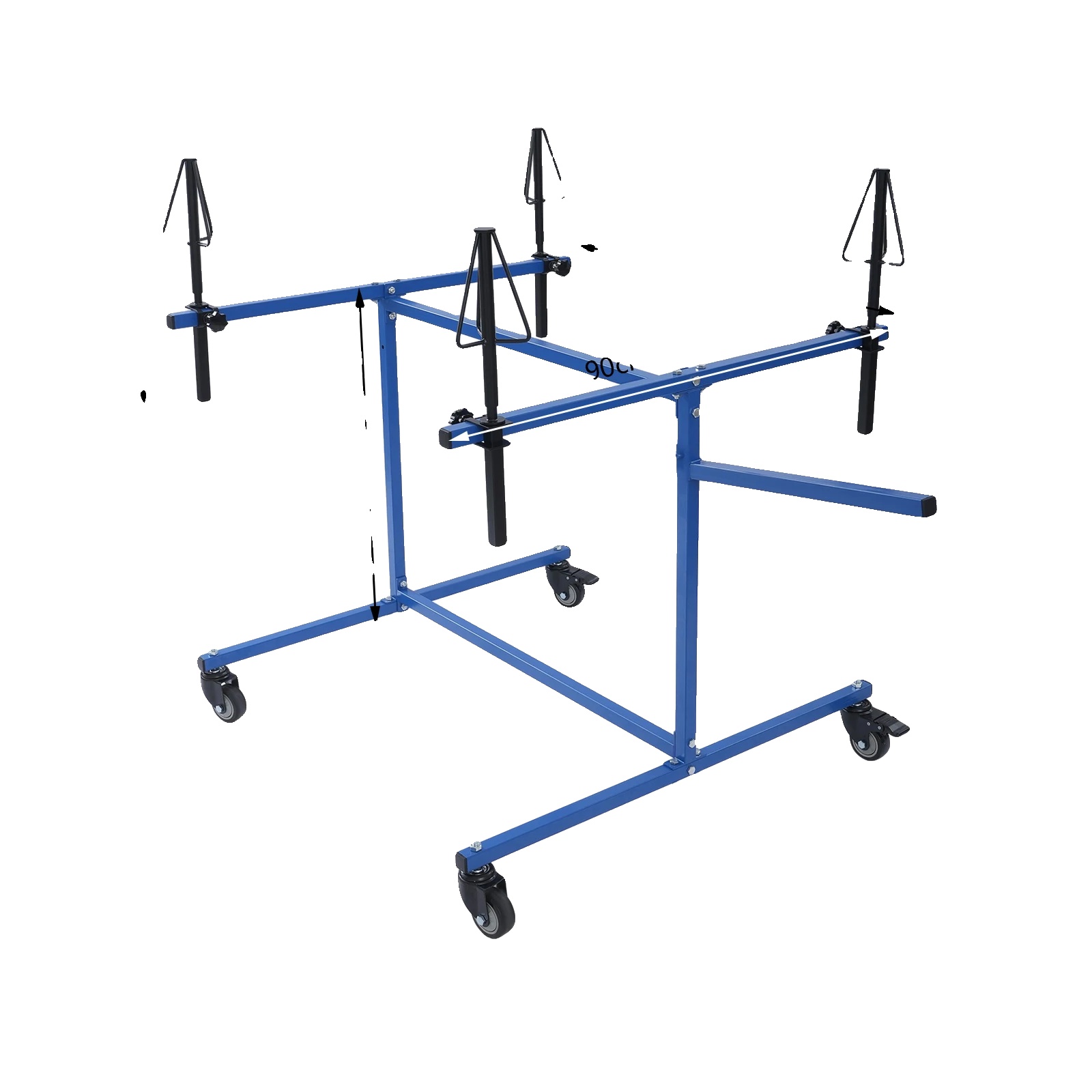 Radmalständer, Höhenverstellbar, 360° Drehung, Blau