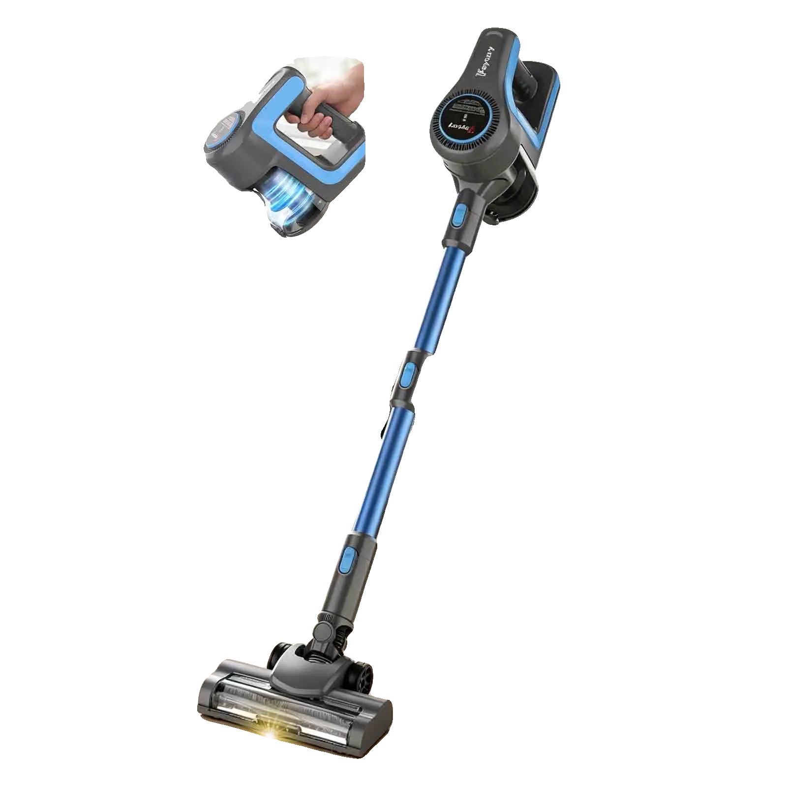 Akku-staubsauger, Starke Saugkraft, Verlängerte Laufzeit, Blau, Eu