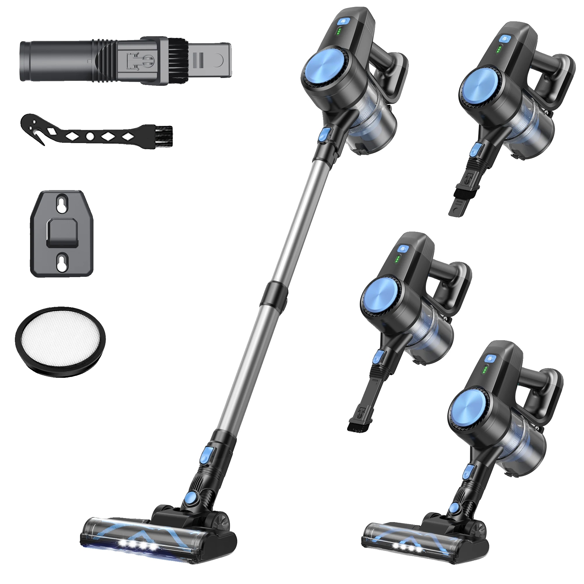 Akku-staubsauger, Starke Saugkraft, Leichtes Design, N3t Blau, Eu-a