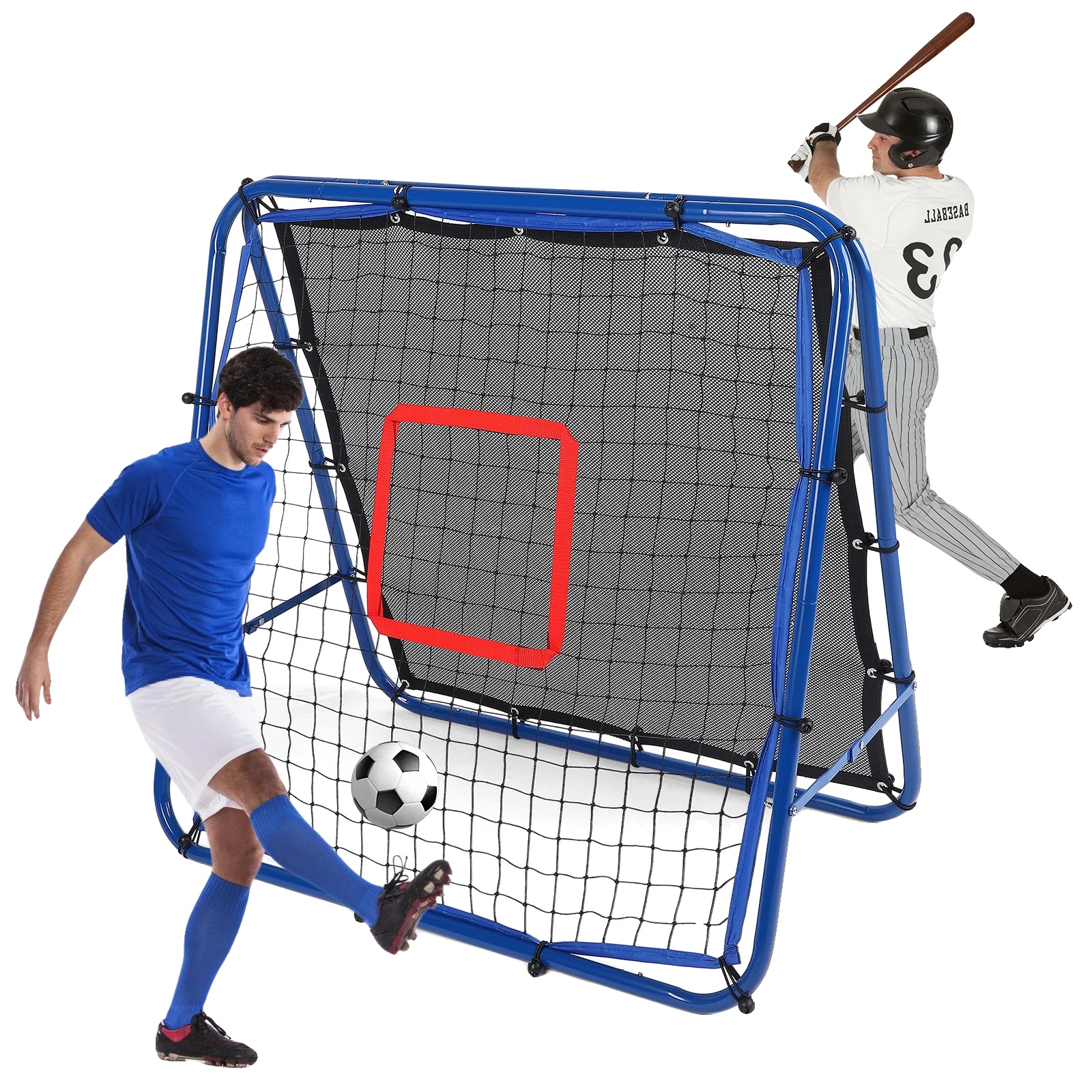 Doppelseitiges Rebounder-netz, Langlebige Konstruktion, Vielseitige Verwendung, Blau