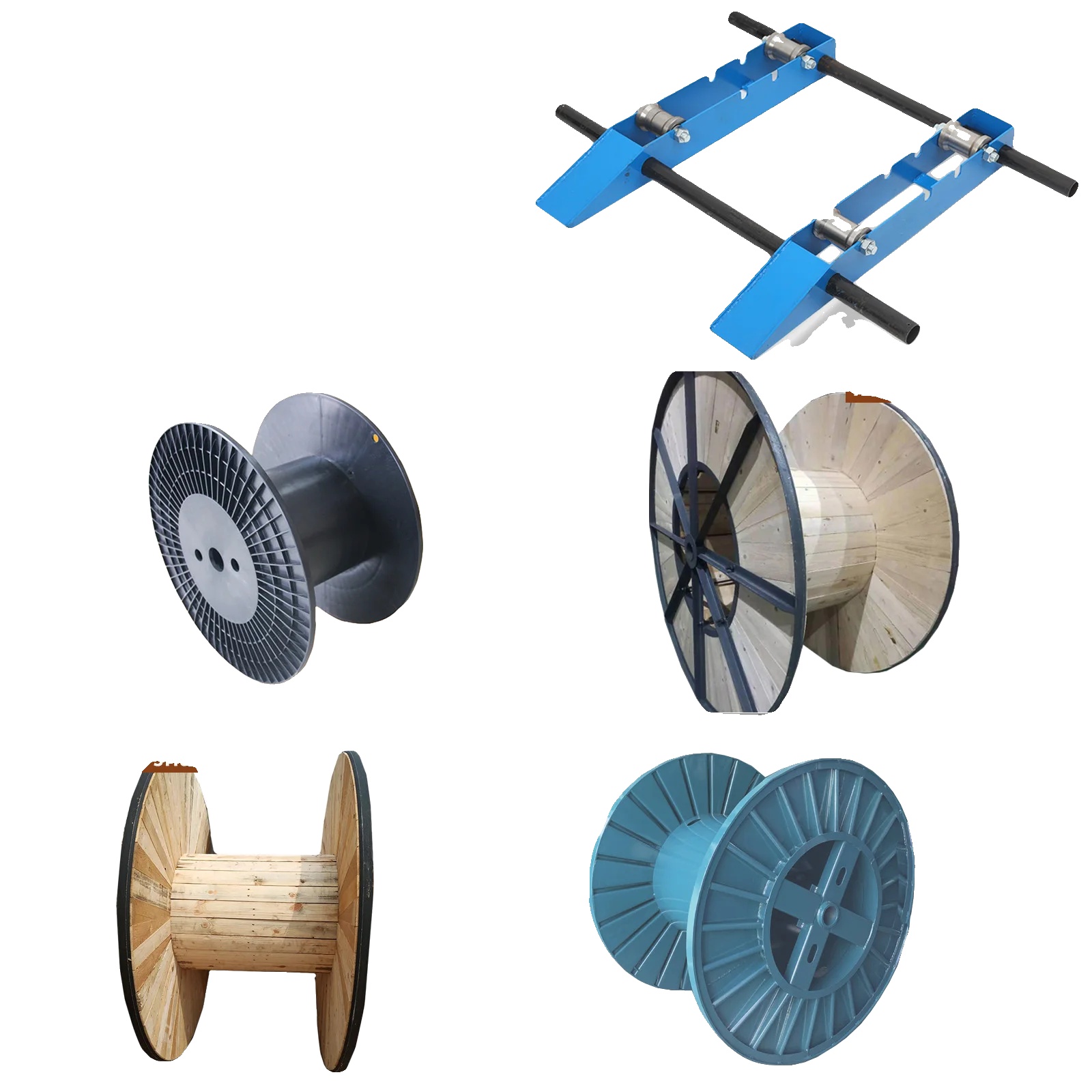 Kabeltrommelroller, Geeignet Für Kabeltrommeln 30-120cm, Massive Stahlrad, Verstellbares Hinterrad, Langlebiges Eisen + Stahl, Nettogewicht 20 Kg