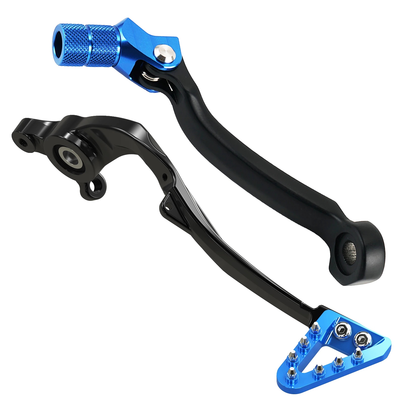 Bremspedalhebel, Verstellbares Design, Leichtes Aluminium, Blaues Set