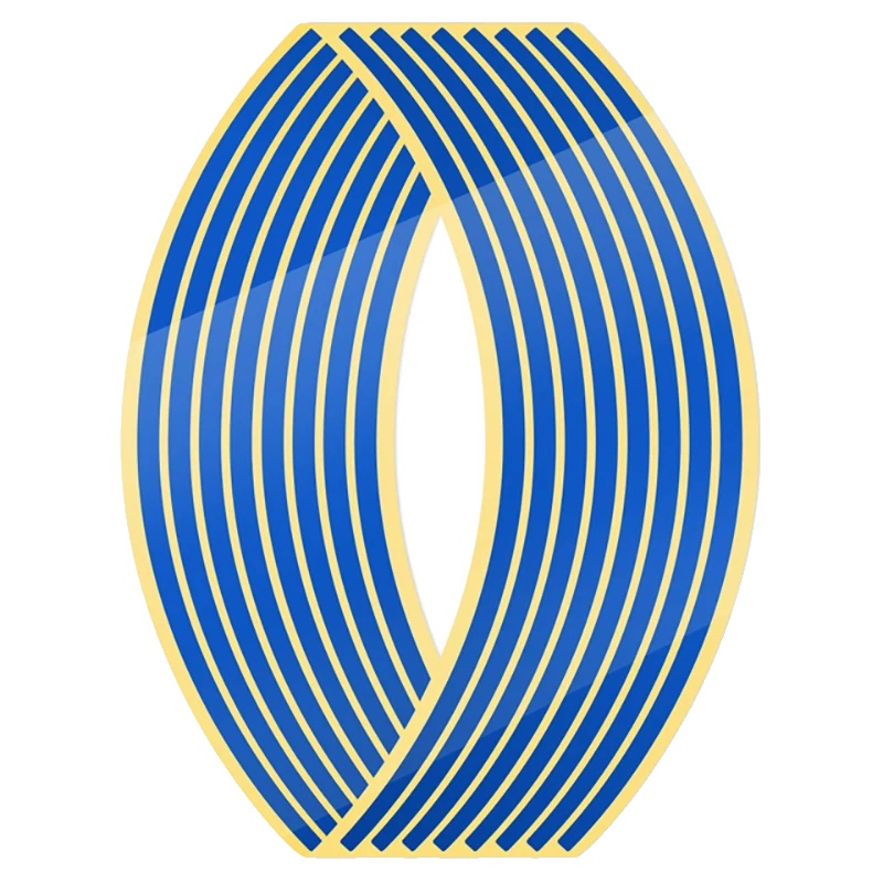 Radaufkleber, Reflektierendes Felgenband, Langlebig Und Wasserdicht, Blau