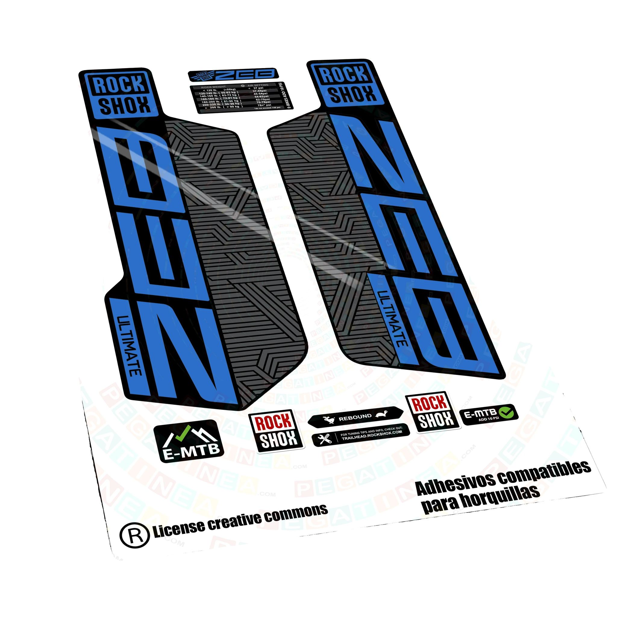 Aufkleber, Hochwertiges Vinyl, Anpassbares Design, Blau 084
