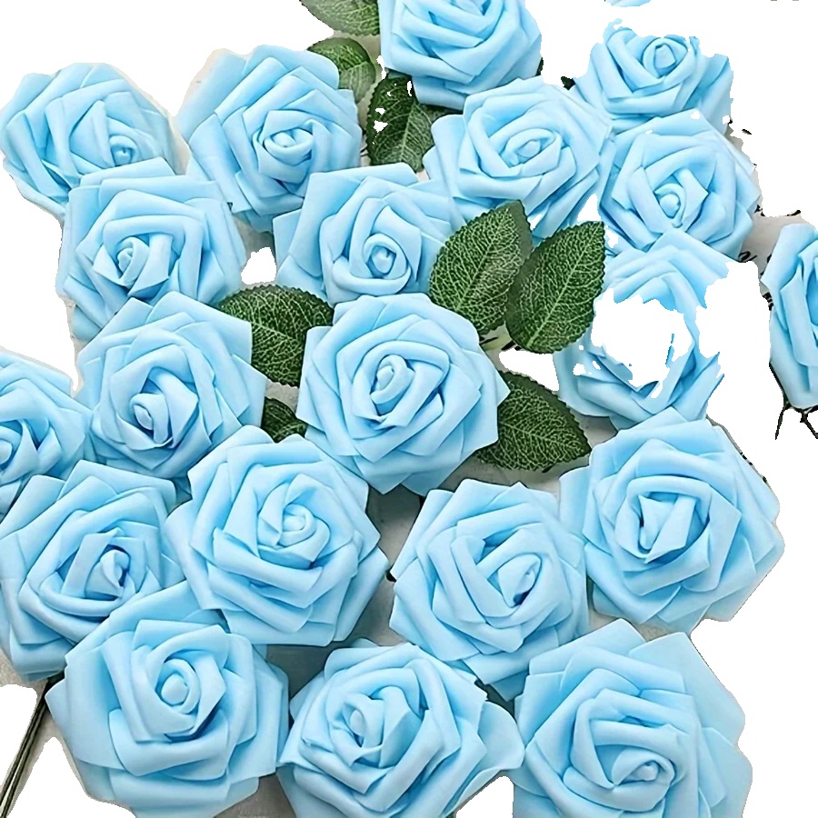Künstliche Blumen, Vielseitig Für Veranstaltungen, Mit Integrierter Beleuchtung, Blau