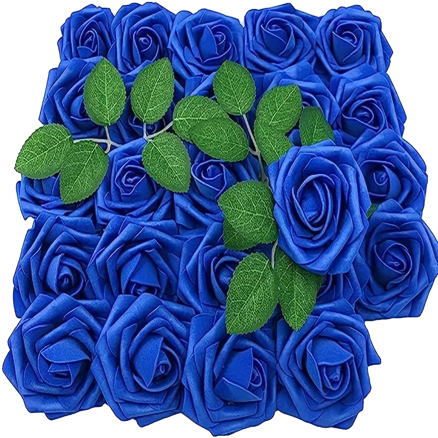 Künstliche Blumen, Vielseitig Für Veranstaltungen, Mit Integrierter Beleuchtung, Tief Blau