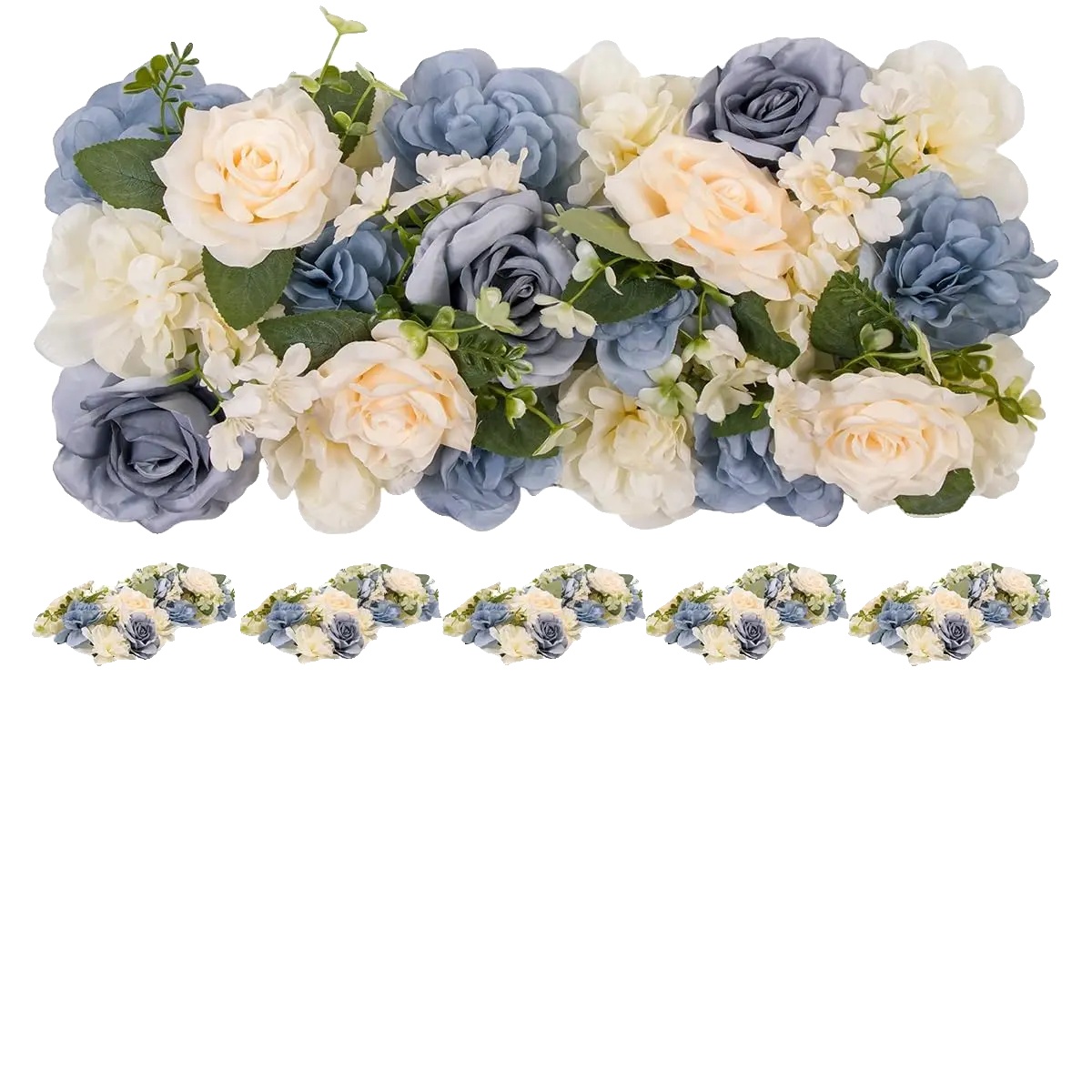 Künstlicher Kranz, Wunderschön Gefertigt Für Hochzeiten, Einfach Zu Installieren, Champagner + Blau