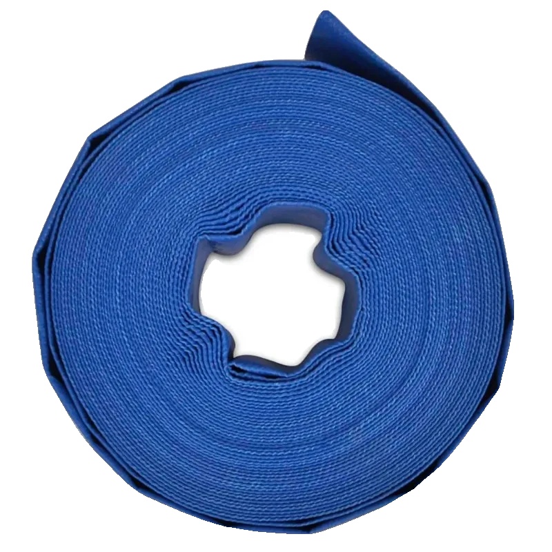 Pvc Flachschlauch, 100m Länge, 2" Durchmesser, Blau