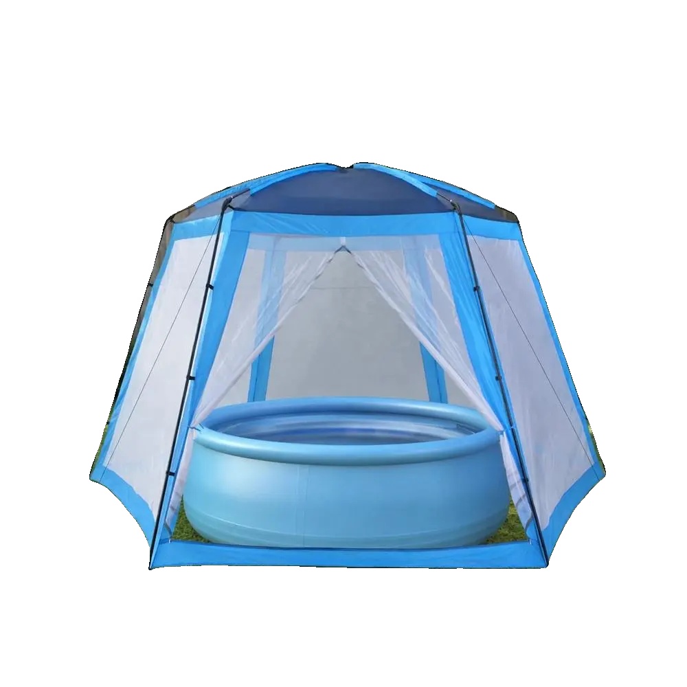 Schwimmbad Zelt, Einfache Einrichtung, Wetterfest, Blau