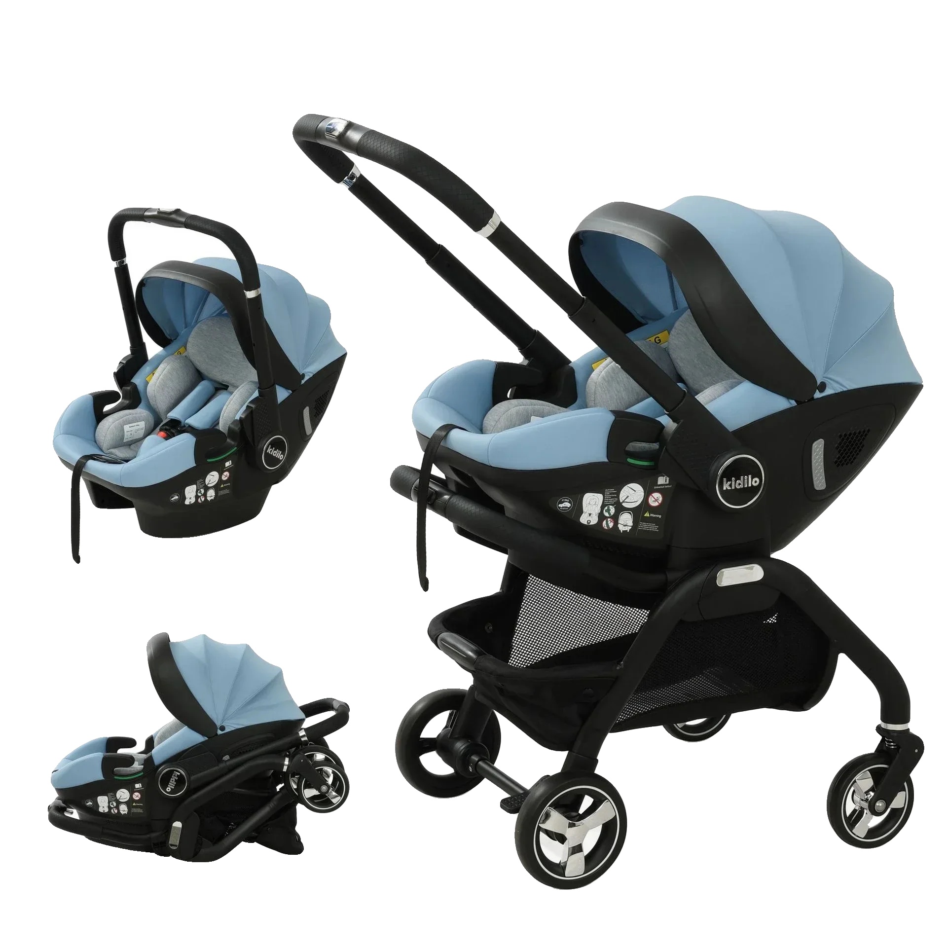 Multifunktionaler Kindersitz, Sicherheitsstuhl, Faltbares Design, Blau