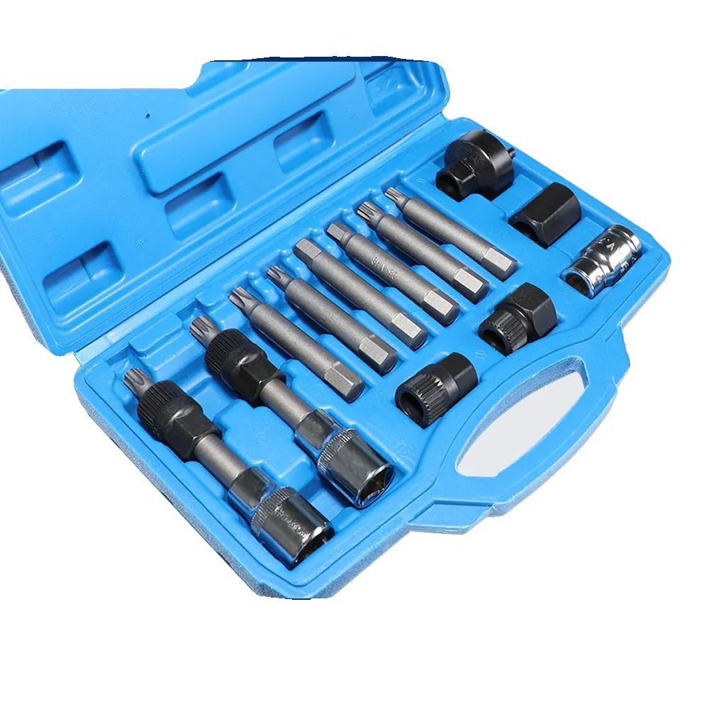 Riemenscheibenwerkzeug Für Freilaufkupplung Des Generators, 13-teiliges Set, Hochfestes Stahl, 1/2" Antriebsgröße, 33 Zähne, Präzisionsbearbeitet