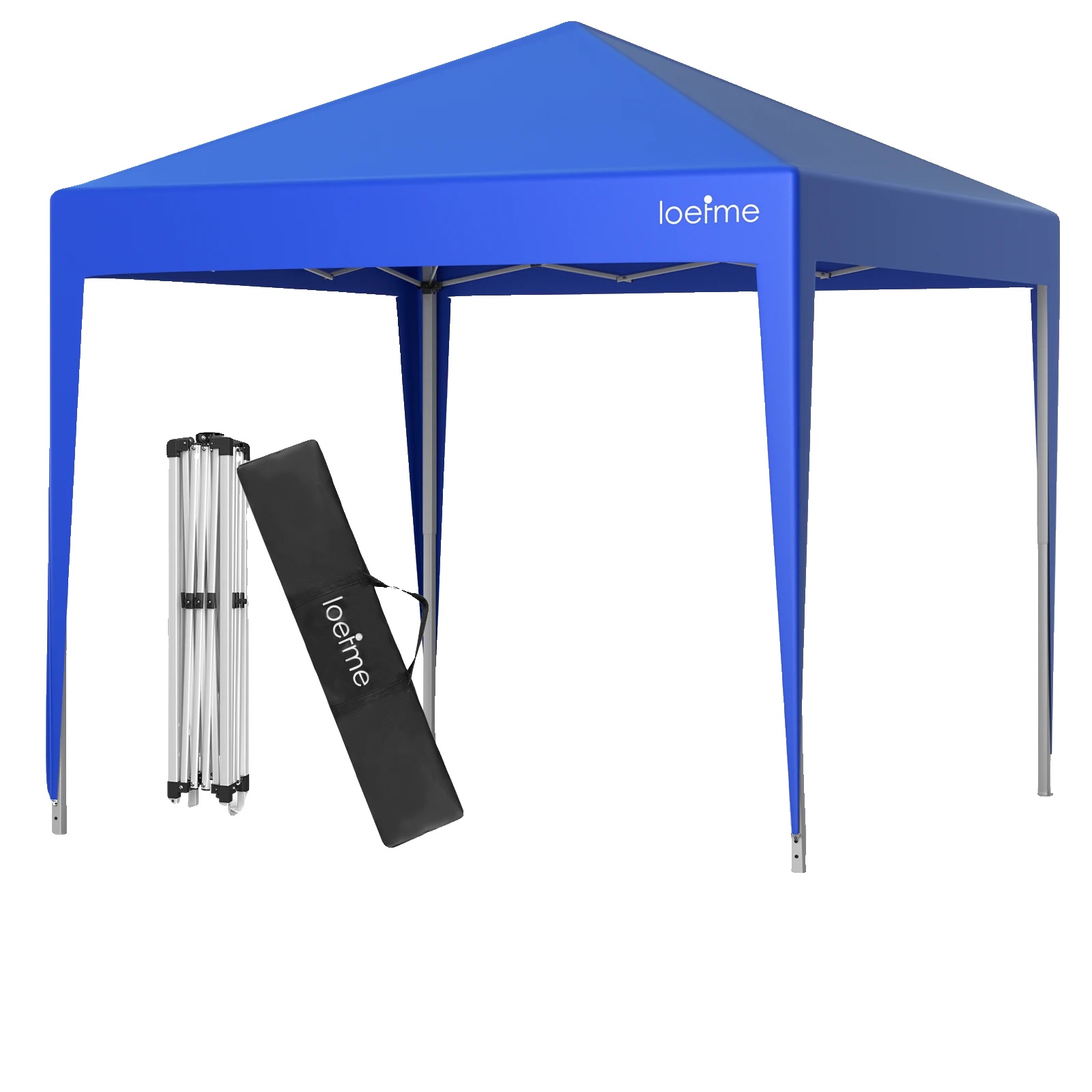 Pop-up Pavillon, Wasserdichtes Design, Abnehmbare Seitenwände, Blau Ohne Wände, 2.5m X 2.5m-b