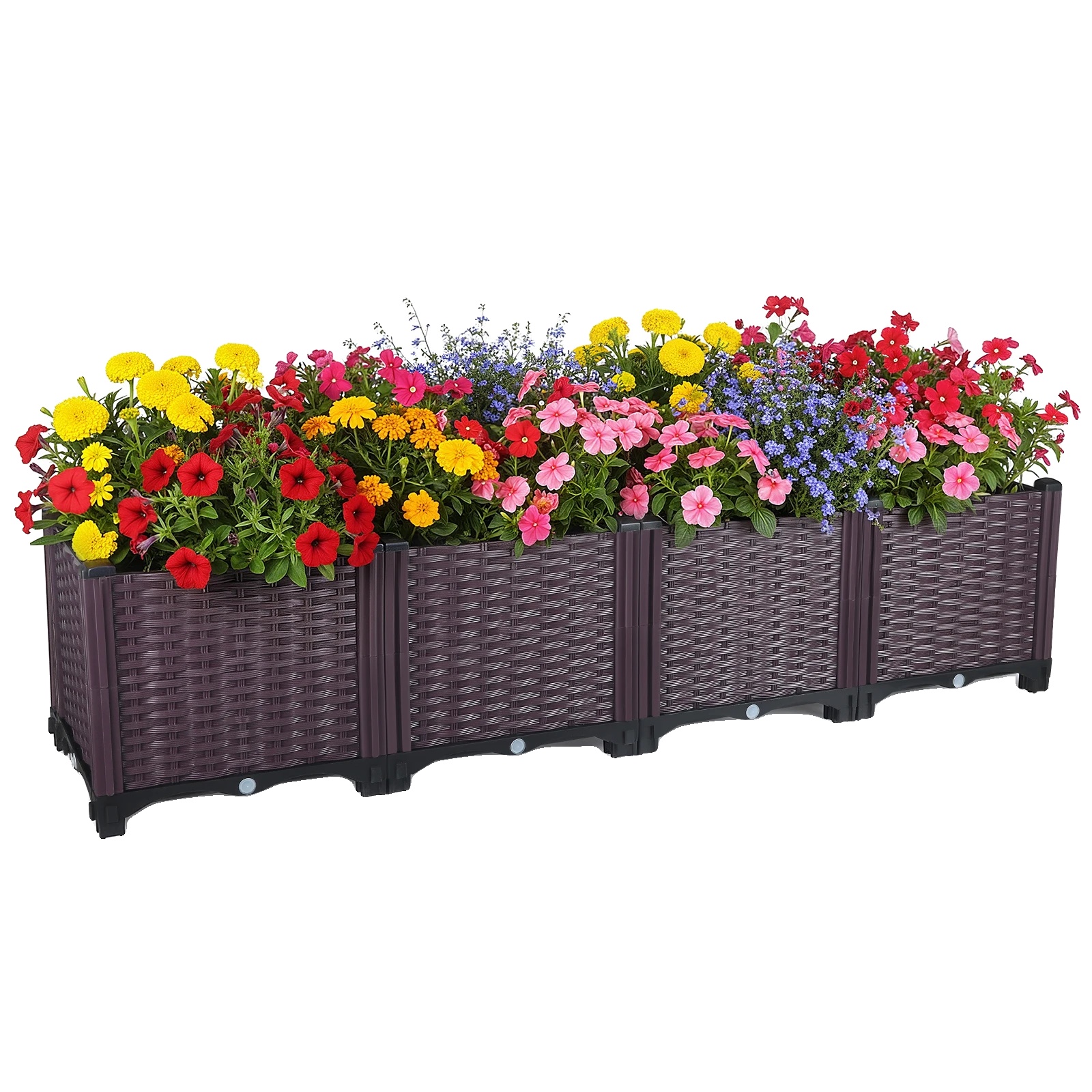 Gartenbeet, Modulares Design, Robuste Konstruktion, Burgund