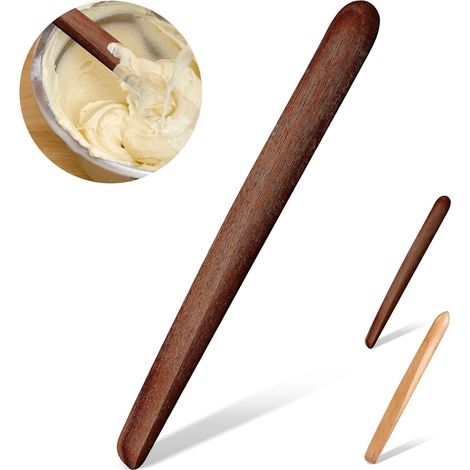 28 Cm Langer Rührstab Aus Holz Für Sauerteigbrot – Spatel – Küchenhelfer Aus Akazie