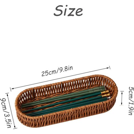 3-teiliger Aufbewahrungskorb Aus Synthetischem Rattan, Geflochtener Küchenutensilienhalter, Geflochtene Aufbewahrungsbox Für Gabeln Und Löffel, Besteckset, Für Schubladen