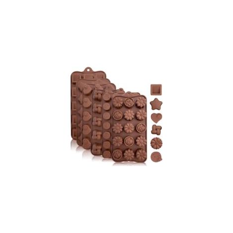 6-teiliges Silikon-kuchenform-set Mit Spatel, Pralinenform Und Schokoladenform
