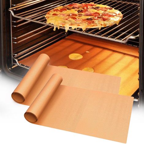 Antihaft-backmatte – Backofenschutz – Dicke Kupfer-backmatte – 2-teilig – Wiederverwendbar – 40 X 60 Cm