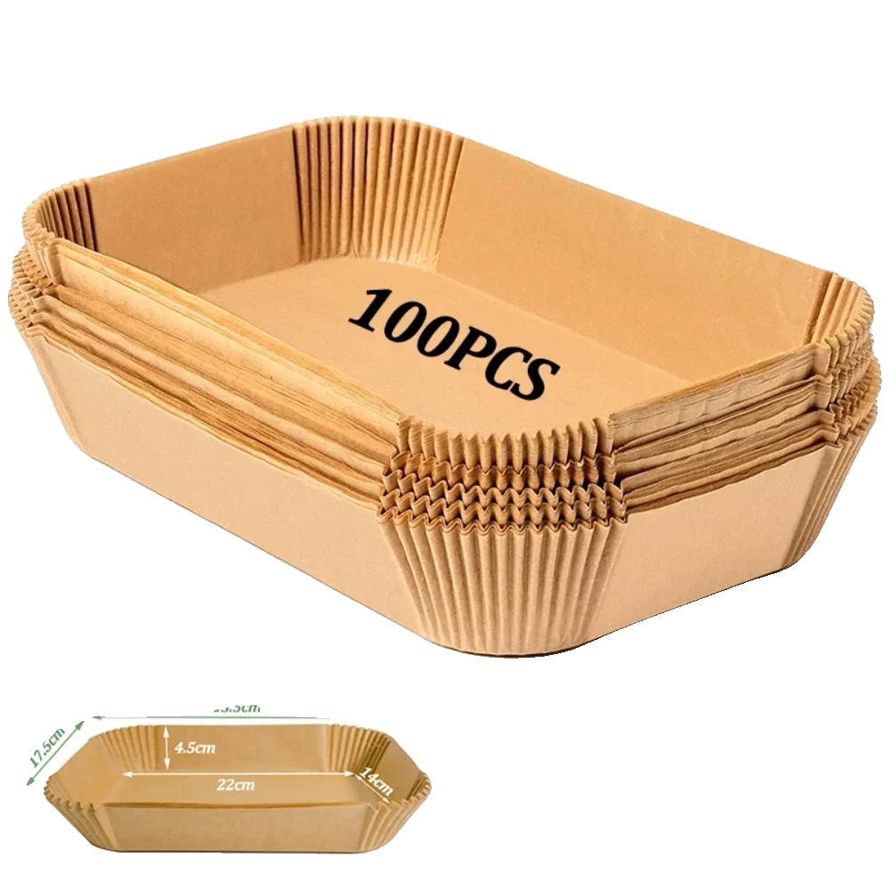 Luftfritteusen-papiermatten, Ölbeständig, Umweltfreundlich, 100pcs