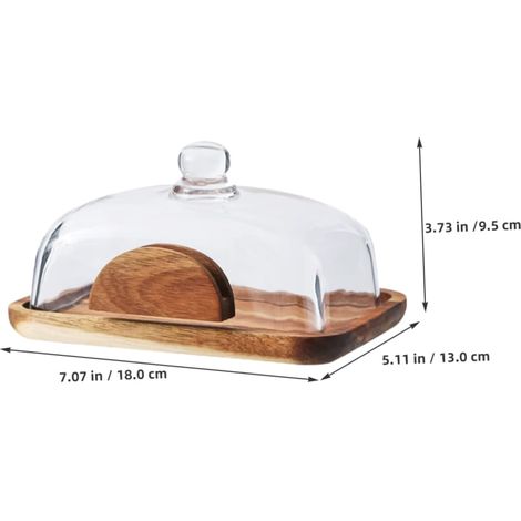 Butterdose Mit Deckel, Luftdichter Glasdeckel Hält Die Butter Weich, Ideal Für Arbeitsfläche Und Kühlschrank. Großes Format Für Alle Buttersorten.