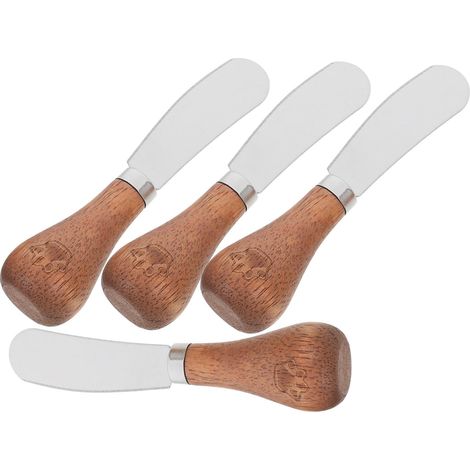 Ergonomisches 4-teiliges Edelstahl-set Inklusive Butterstreicher Und Käseschneider Zum Schneiden Und Servieren.