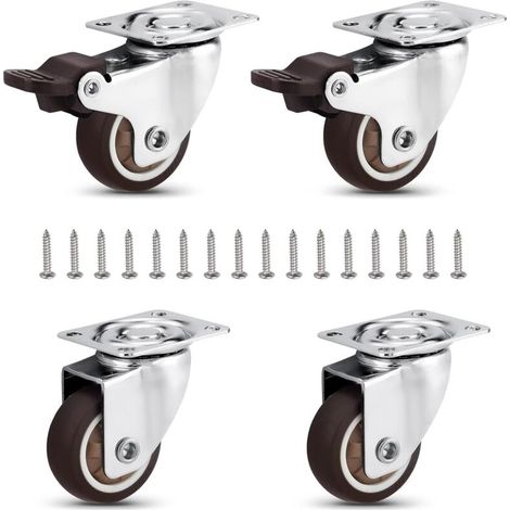 Flachboden-lenkrollen Mit 3,2 Cm Durchmesser, Tragkraft 68 Kg, Geeignet Für Möbel, Schreibtische Usw. – 4er-set