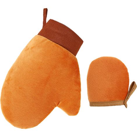 Lotion-applikatorhandschuhe (2er-pack), Doppelseitige Handschuhe Zum Auftragen Von Körperlotion, 2 Größen, Braun