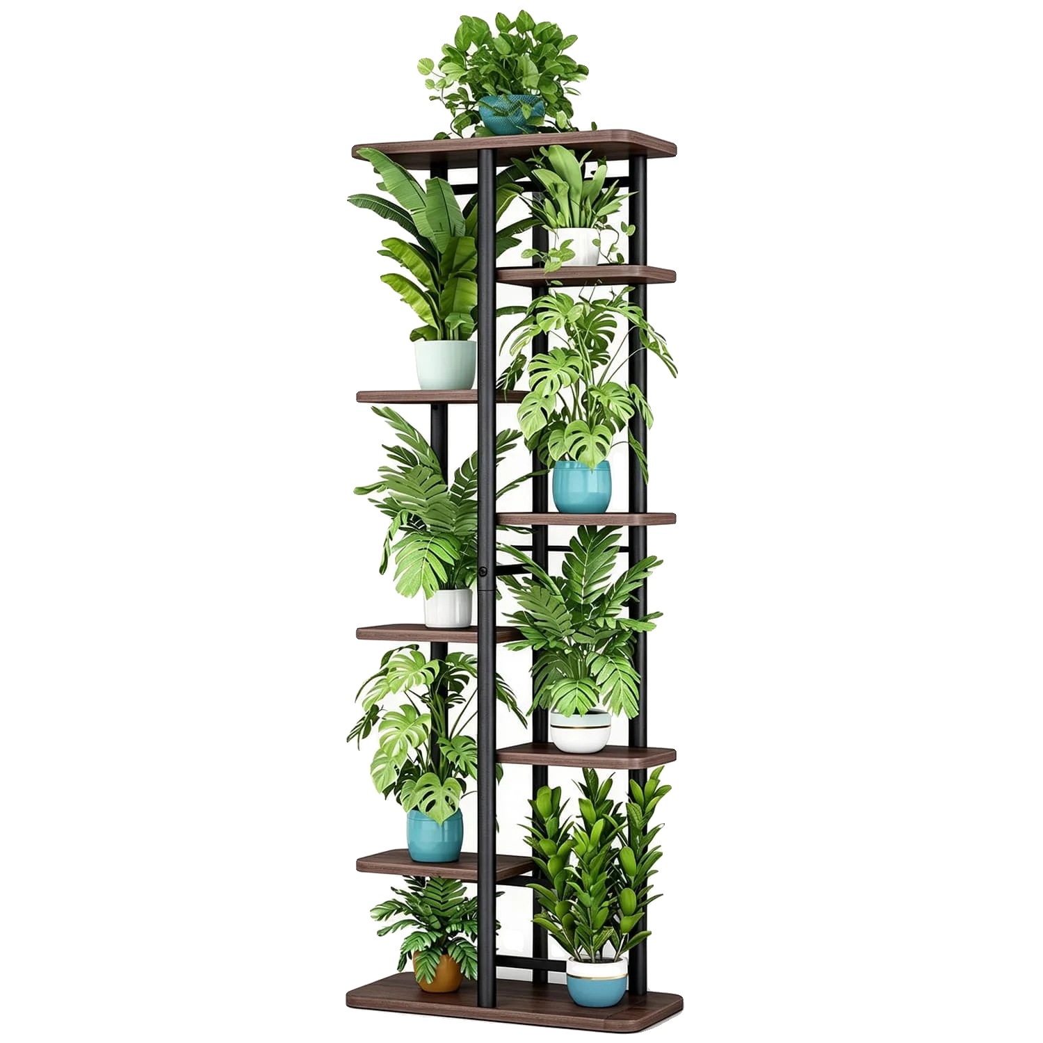 Pflanzenständer, Mehrstufiges Design, Robuster Metallrahmen, 8 Tiere