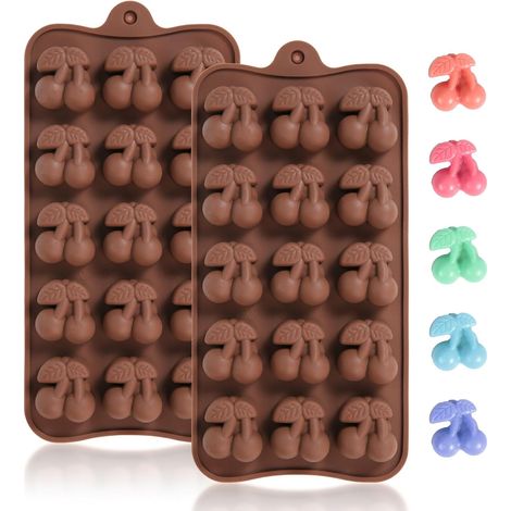Mini-silikonformen Für Kirschen – 15 Mulden – Für Pralinen, Gummibärchen, Gelees Und Fruchtleckereien