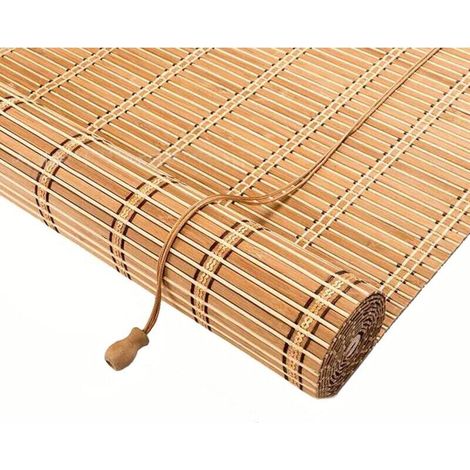 Natürliches Bambus-rollo 60 X 140 Cm, 60 % Verdunkelung, Uv-beständig, Geeignet Für Die Innen- Und Außenmontage