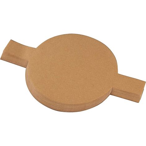 Packung Mit 100 Runden Backblechen (20 Cm) – Silikonbeschichtet – Antihaftbeschichtet, Geeignet Für Vorgestanzte Kreise, Förmchen Und Einsätze Für Runde Backformen – Tragegriff