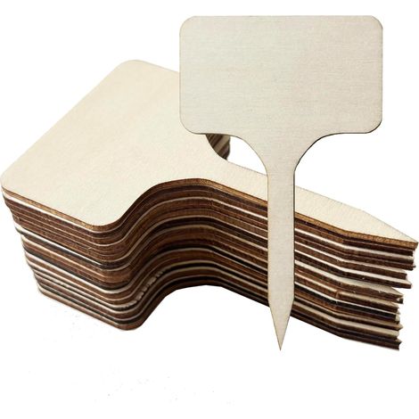 Pflanzetiketten Aus Holz — Set Mit 60 T-förmigen Etiketten, Ideal Zum Beschriften Von Sämlingen, Gartenbeeten Und Jungen Gemüsepflanzen (abmessungen: 2,36 × 4 Zoll)