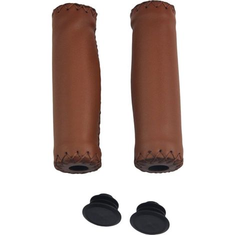 Retro-druckknopf Aus Kunstleder Für Fahrradlenker, Kompatibel Mit 22,2 Mm Lenkerenden Für Mountainbikes Und Rennräder.