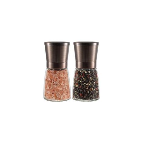 Set Aus 2 Salz- Und Pfeffermühlen Aus Edelstahl Mit Keramikkern, 180 Ml