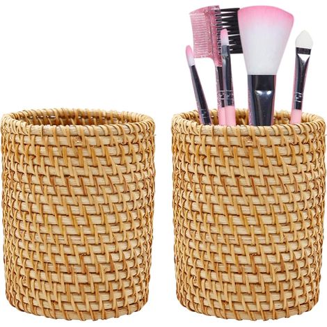 Set Aus 2 Vintage-stiftehaltern, Handgefertigten Stiftehaltern, Schreibtischaccessoire Im Bohème-stil, Ästhetischen Stiftehaltern, Geeignet Für Einen Schreibtisch