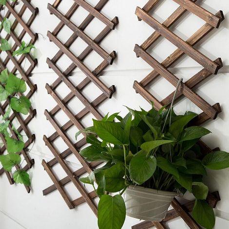 Set Mit 2 Rankgittern Aus Naturholz – Breite Bis Zu 200 Cm Verstellbar – Für Schlafzimmer, Garten, Außenbereich, Dekoration