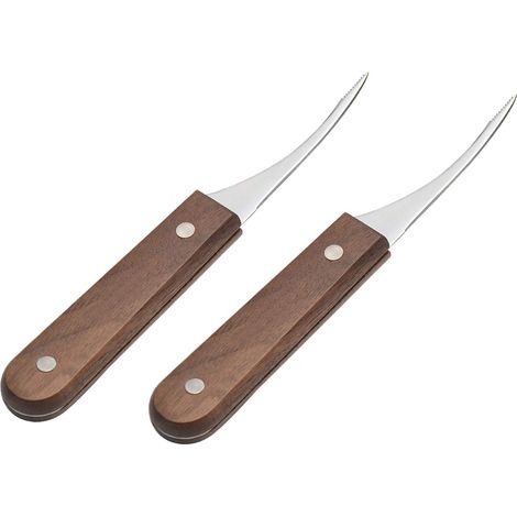 Set Mit 2 Werkzeugen Zum Garnelenschälen: Garnelenmesser Aus Edelstahl, Garnelenschäler, Garnelenmesser Mit Holzgriff