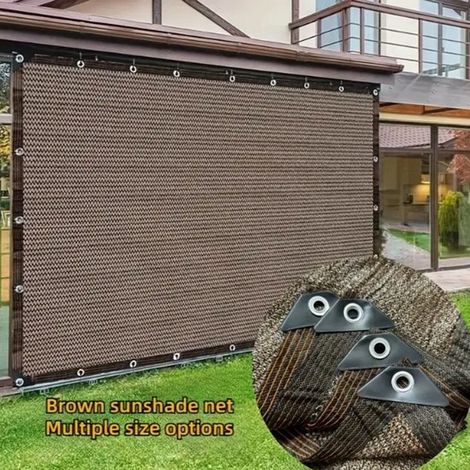 Sonnensegel 2 X 3 Meter – Auto-sonnenschutz – 80 % Schattierung – Verdunkelungsstoff – Sonnenschutz Für Terrasse Und Garten – Uv-schutz – Dekorativer Stoff Für Veranda – Braun