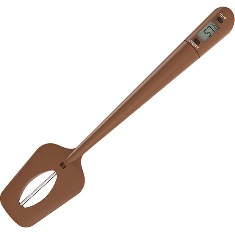 Spatel Mit Integriertem Thermometer Aus Lebensmittelechtem Silikon Und Edelstahl, Ideal Zum Kochen, Für Fleisch, Sirup, Schokoladensoße, Süßspeisen Und Grillgerichte (160 G).