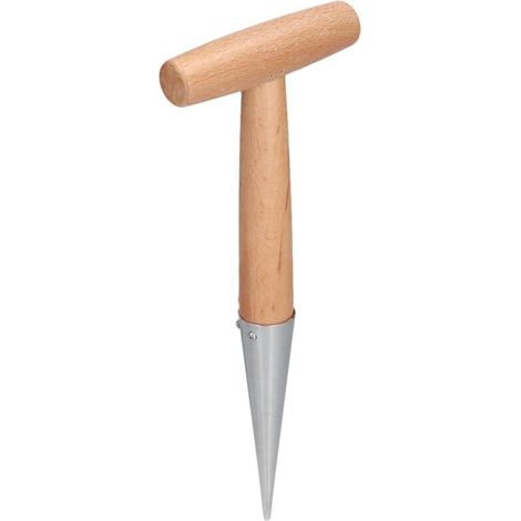 Traditioneller Handpflanzkübel Aus Edelstahl Mit Leichtem Holzgriff (braun)