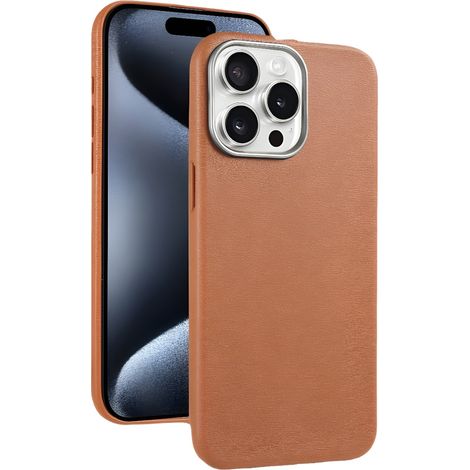 Vegane Leder-handyhülle Mit Rundumschutz – Kompatibel Mit Iphone 16 Pro Max – Kratzfeste Schutzhülle Für Das Große Objektiv