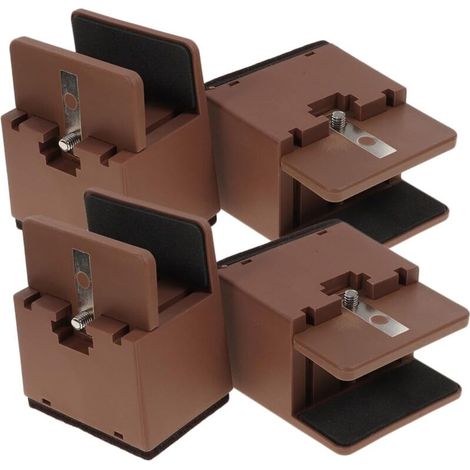 Verstellbare Fußstütze – Stabile Möbelerhöhung – Für Sofa, Schreibtisch, Schrank – 4 Stück – Braun – 5 X 1 – 3,7 Cm