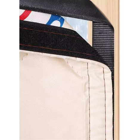 Wärmedämmender, Magnetischer Türvorhang Mit Transparenten Kunststofffenstern, Winddicht, Dick, Temporäres Winter-moskitonetz, Für Terrasse, Braun, Passend Für Türen 84 X 206 Cm (33 X 206 Cm).