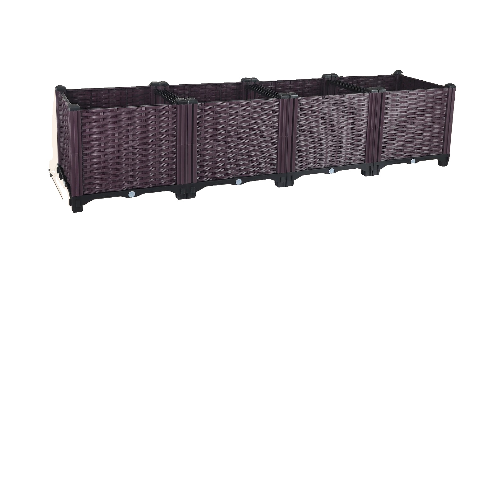 Hochbeet, Wetterfestes Design, Anpassbares Layout, 156x39x34.5cm