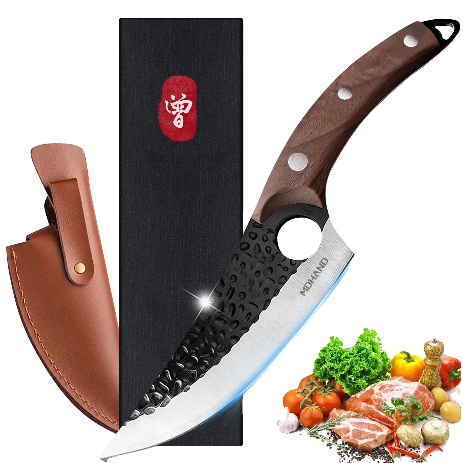 Ausbeinmesser, Ergonomischer Griff, Hochwertiger Stahl, C